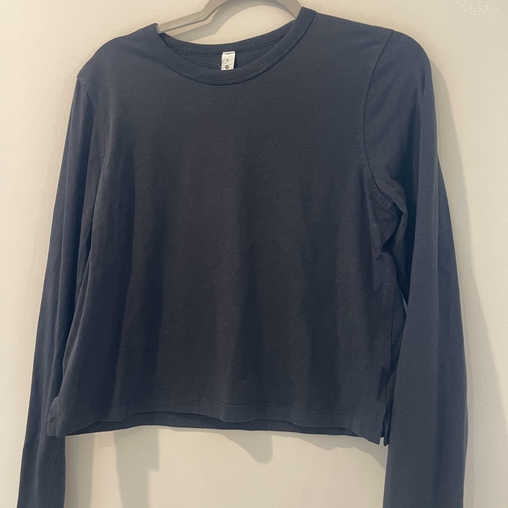Lululemon Cotton Classic Black Long Sleeve Top